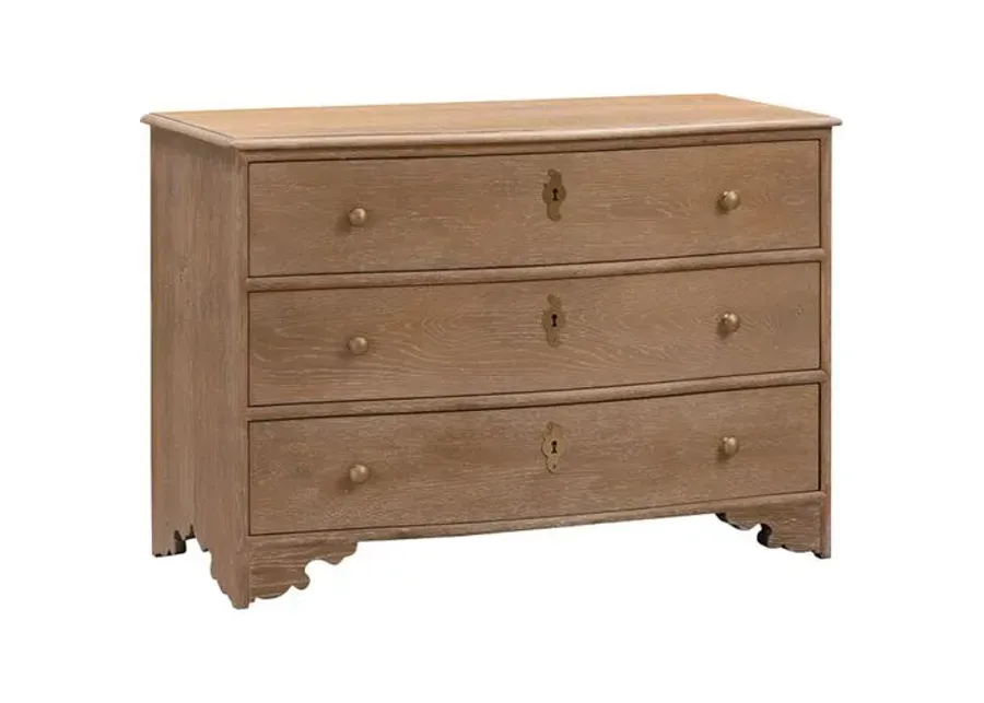 Province Oak Chest - Limewash/Brass - Lauren Liess