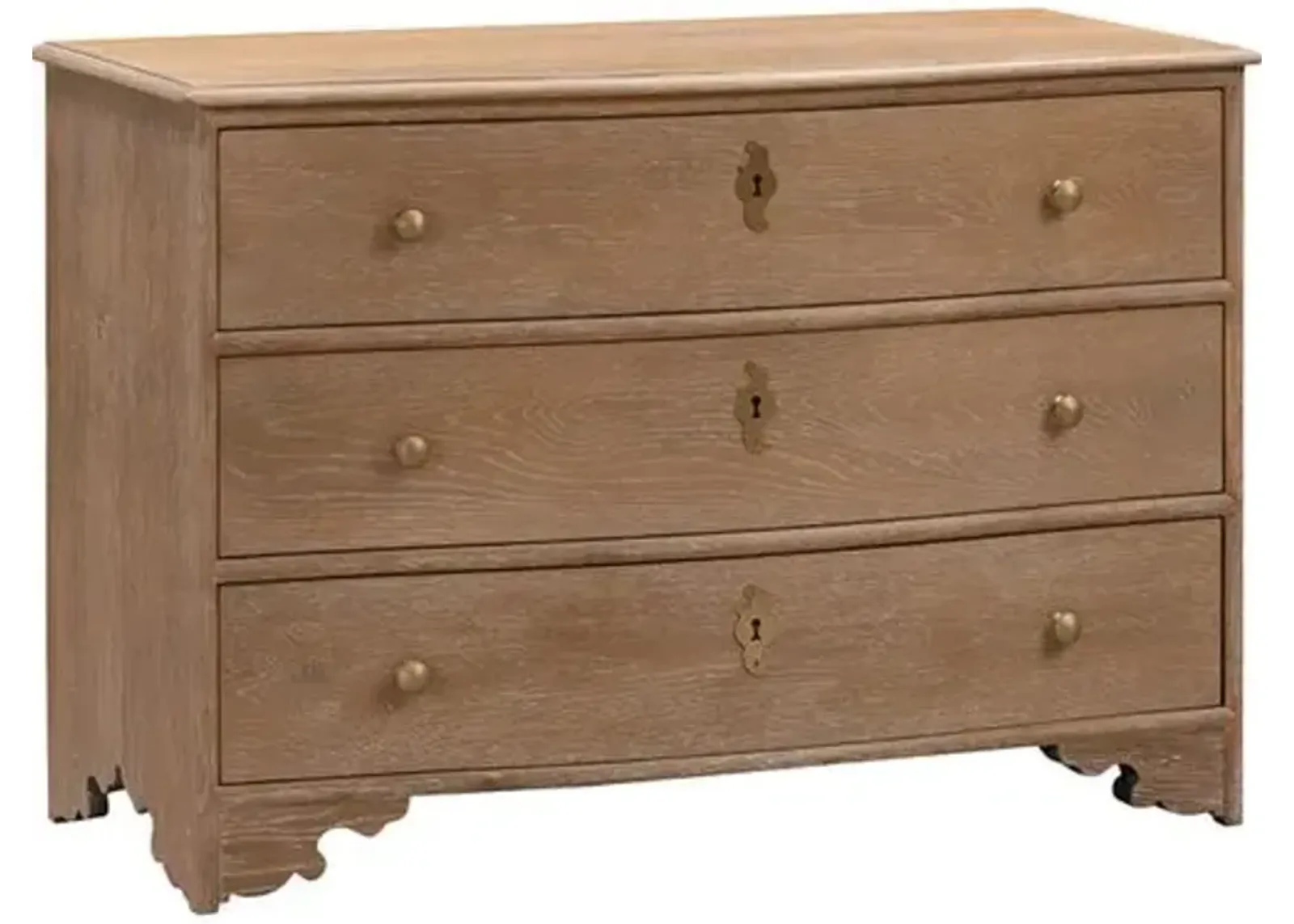 Province Oak Chest - Limewash/Brass - Lauren Liess