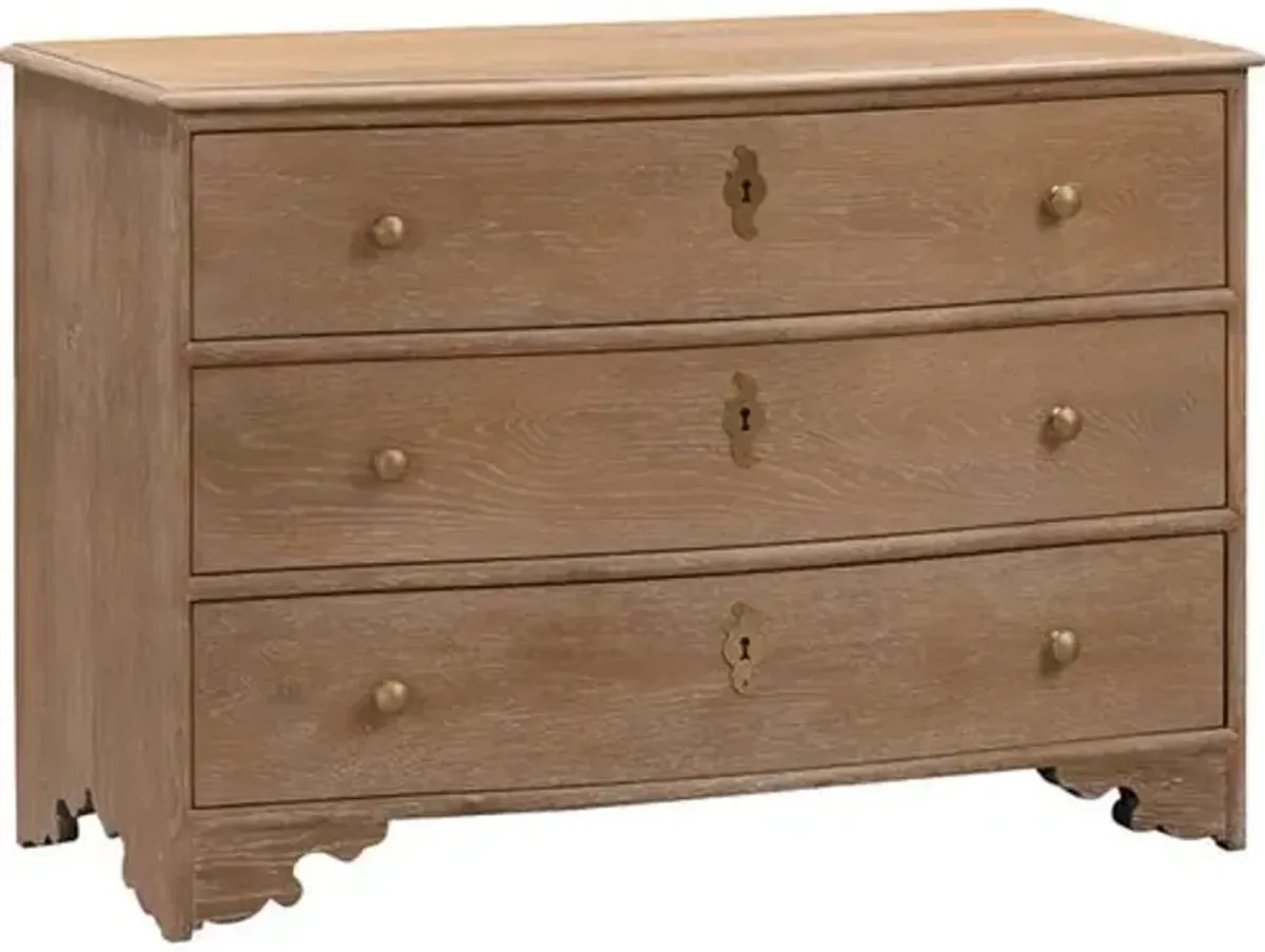 Province Oak Chest - Limewash/Brass - Lauren Liess