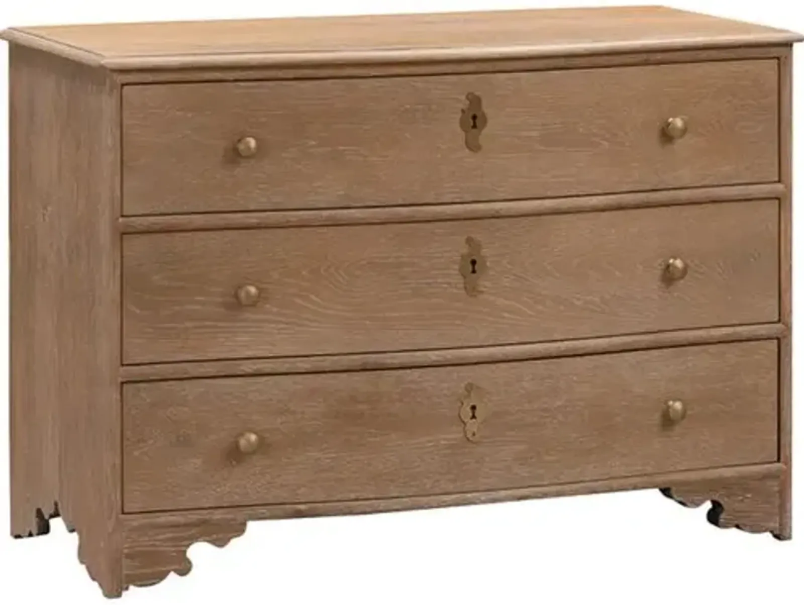 Province Oak Chest - Limewash/Brass - Lauren Liess