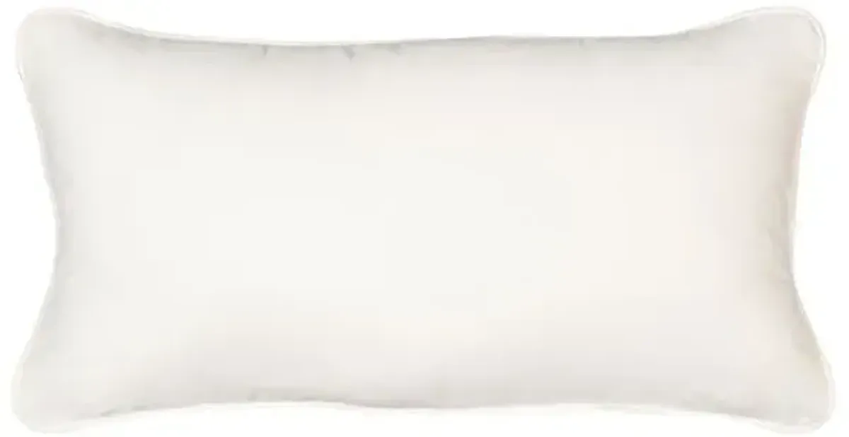 Farah 12"x23" Outdoor Lumbar Pillow - Green/White