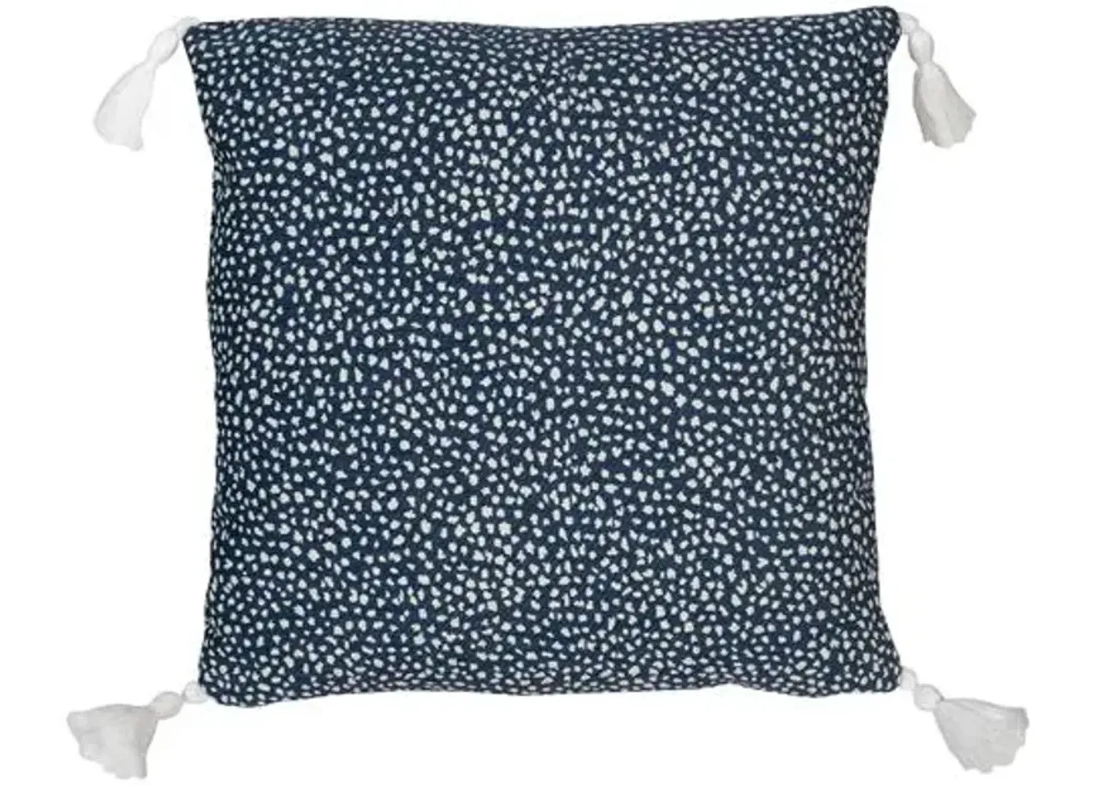 Nora Spot Outdoor Pillow - Blue/White