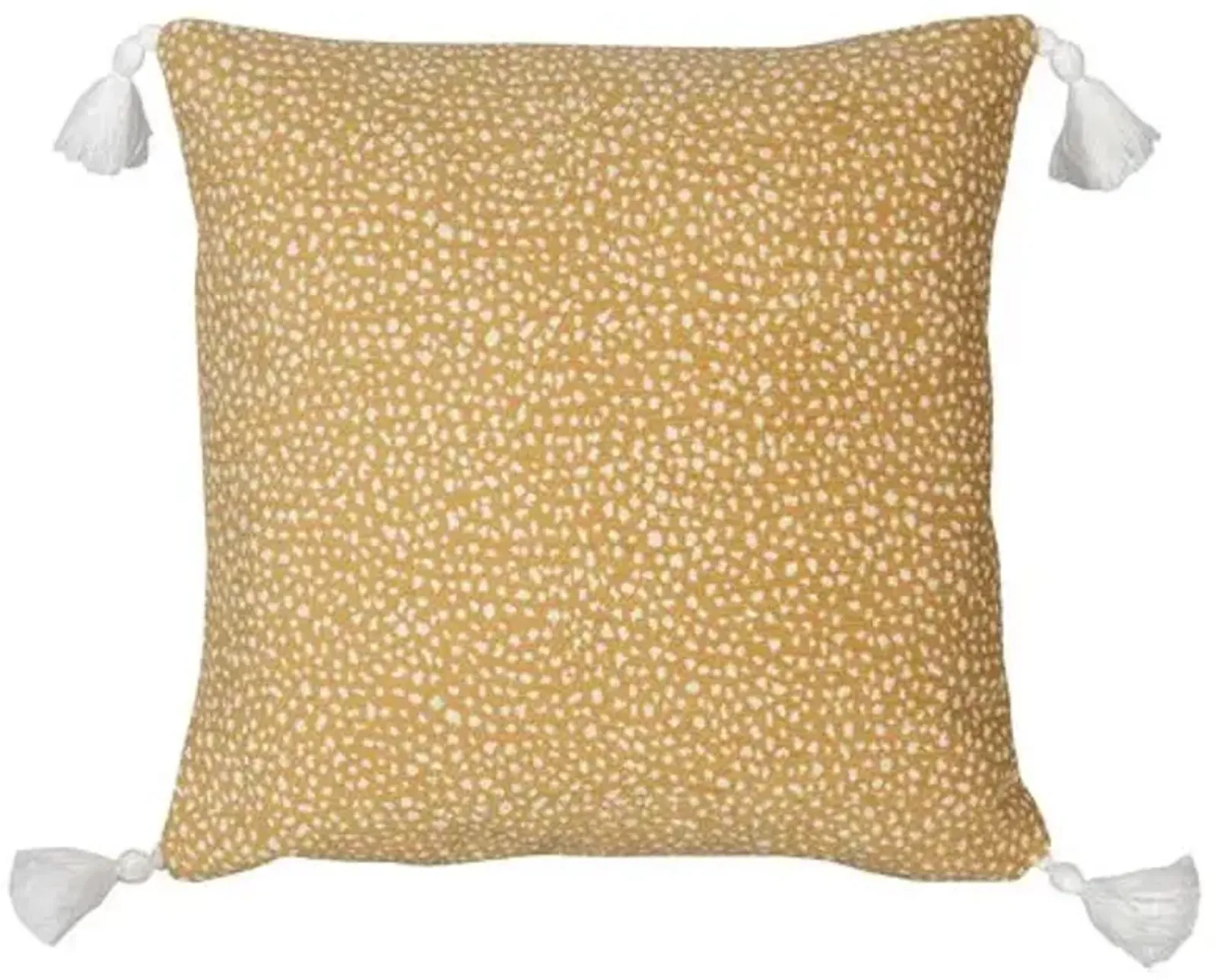 Nora Spot Outdoor Pillow - Straw/White