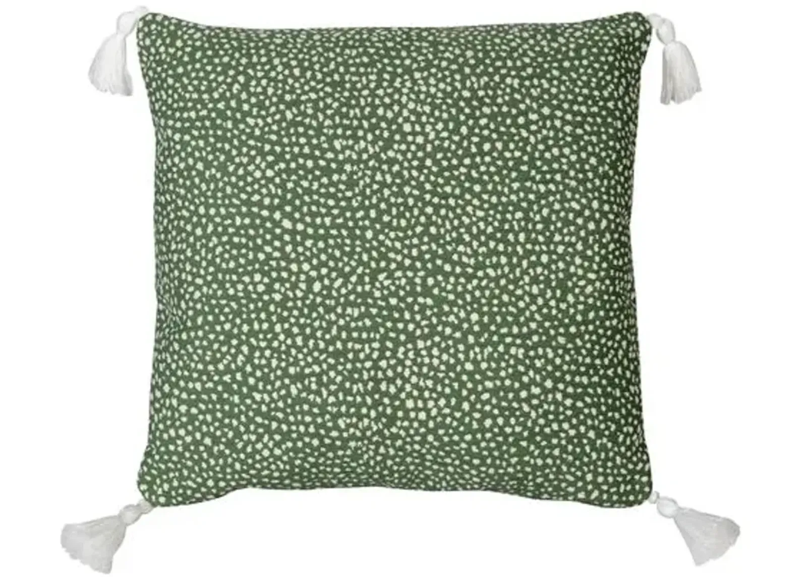 Nora Spot Outdoor Pillow - Green/White