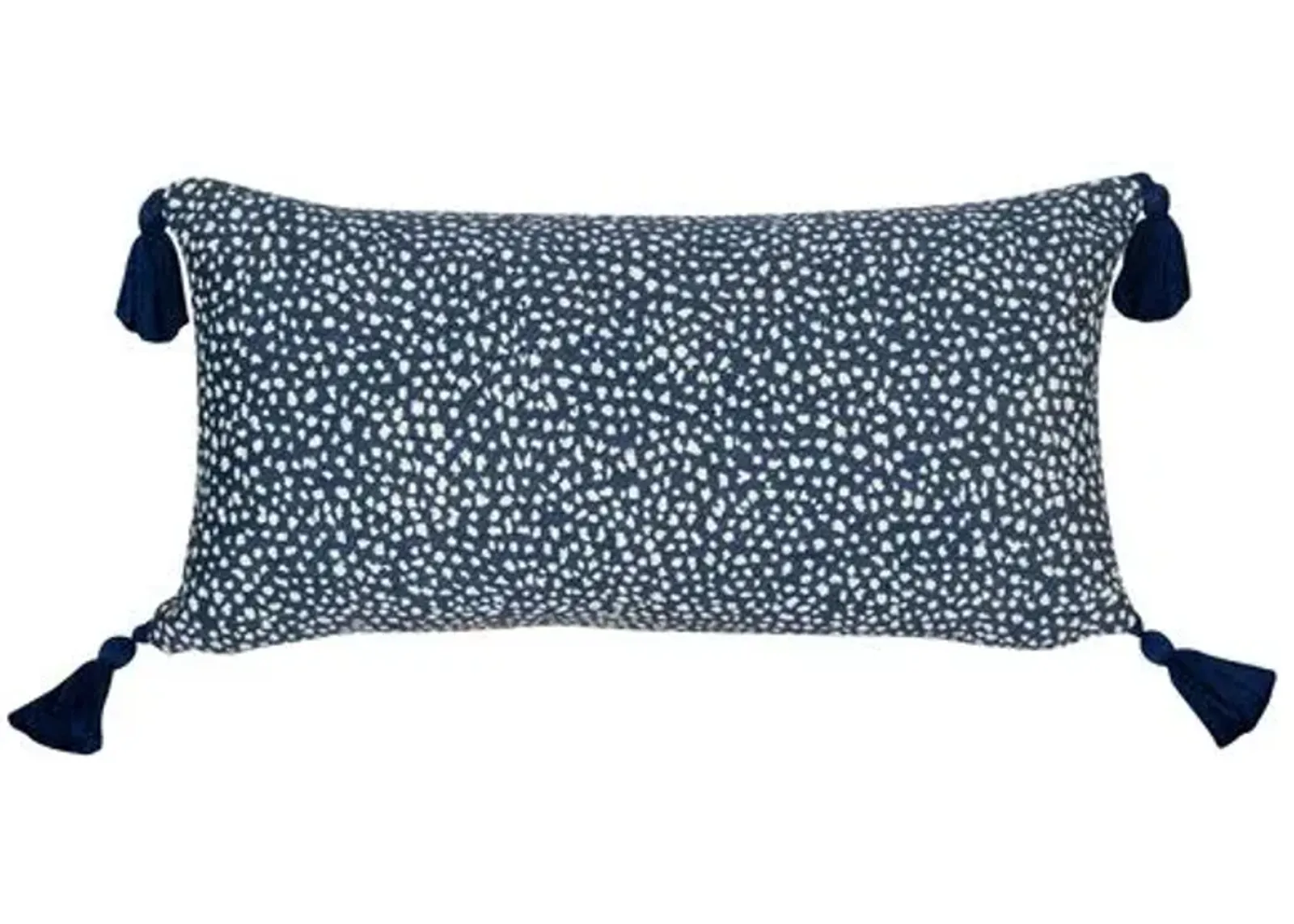 Nora 12"x23" Outdoor Lumbar Pillow - Blue/White