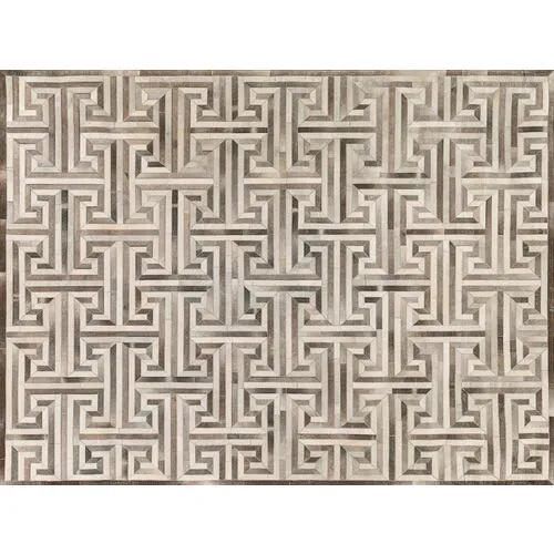 Natural Hide Cowhide hand-tufted Rug - Gray/Ivory - Exquisite Rugs - Handcrafted - Beige - Beige