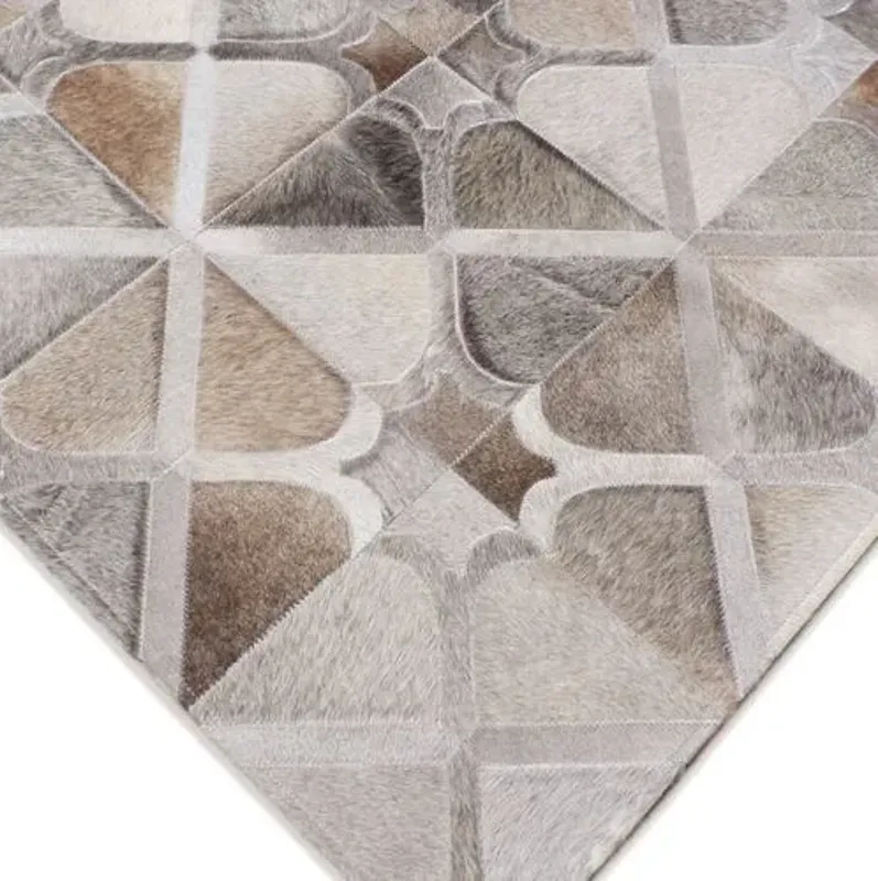 Natural Hide Cowhide hand-tufted Rug - Gray - Exquisite Rugs - Handcrafted - Gray