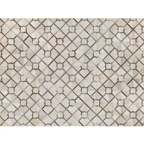 Natural Hide Cowhide hand-tufted Rug - Cream/Gray - Exquisite Rugs - Handcrafted - Beige - Beige