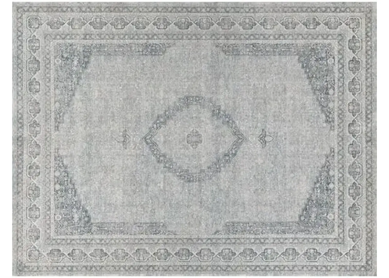 Heritage hand-broadloomed Rug - Light Blue/Rust - Exquisite Rugs - Blue