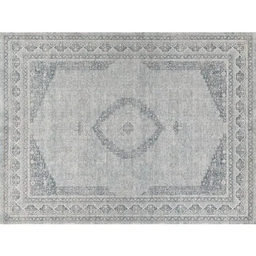 Heritage hand-broadloomed Rug - Light Blue/Rust - Exquisite Rugs - Blue