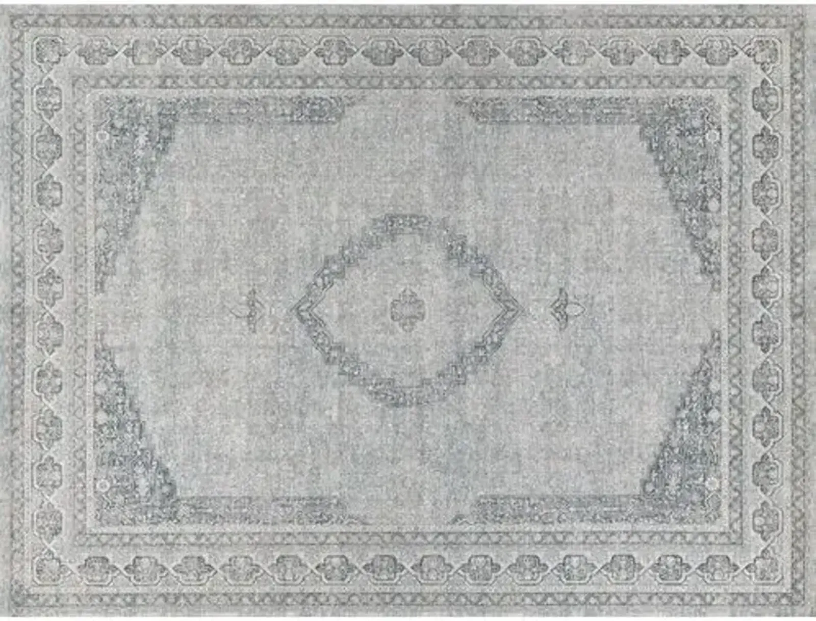 Heritage hand-broadloomed Rug - Light Blue/Rust - Exquisite Rugs - Blue