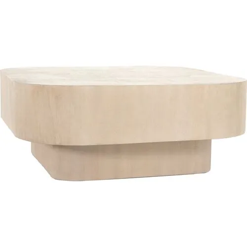 Freya Coffee Table - Bleached Burl - Beige