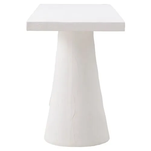 Lola Concrete Desk - White