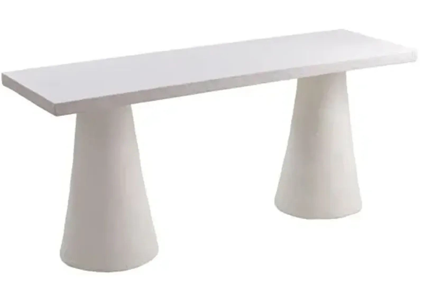 Lola Concrete Desk - White