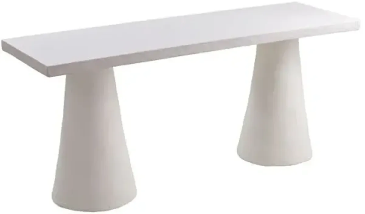 Lola Concrete Desk - White