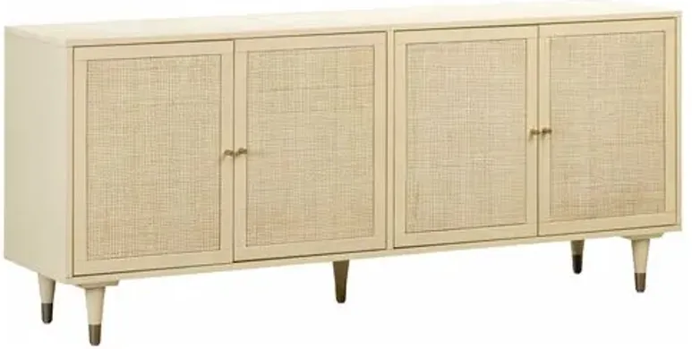 Wyatt Rattan Cane Sideboard - Cream - Handcrafted - Beige