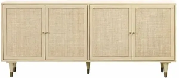 Wyatt Rattan Cane Sideboard - Cream - Handcrafted - Beige