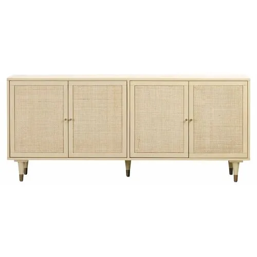 Wyatt Rattan Cane Sideboard - Cream - Handcrafted - Beige