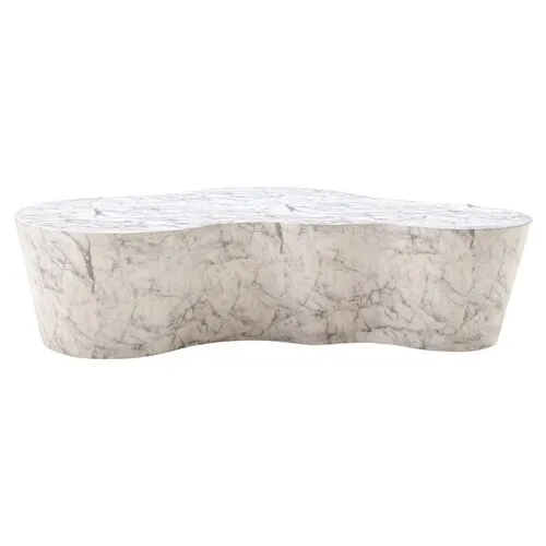 Dani Coffee Table - White/Black Marble Veneer