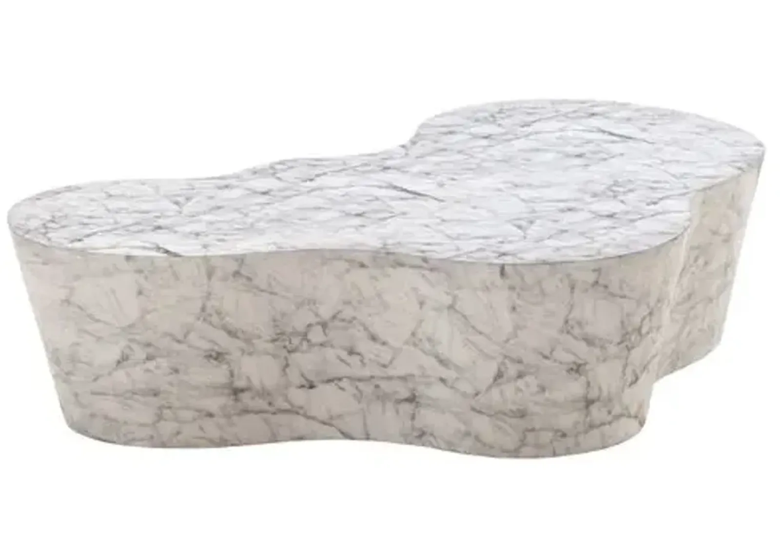 Dani Coffee Table - White/Black Marble Veneer