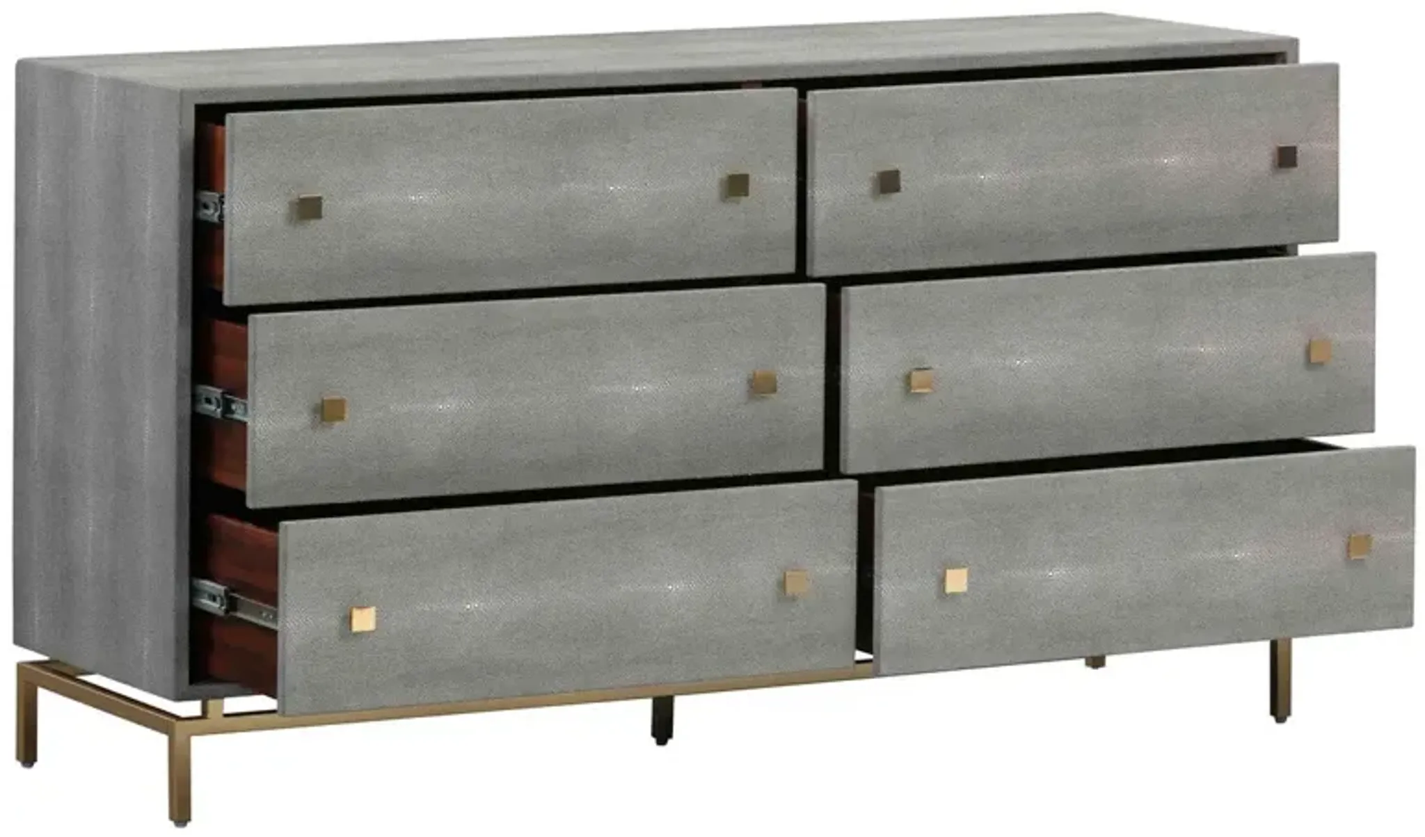Sandy 6 Drawer Dresser Gray Shagreen Handcrafted One Kings Lane ...