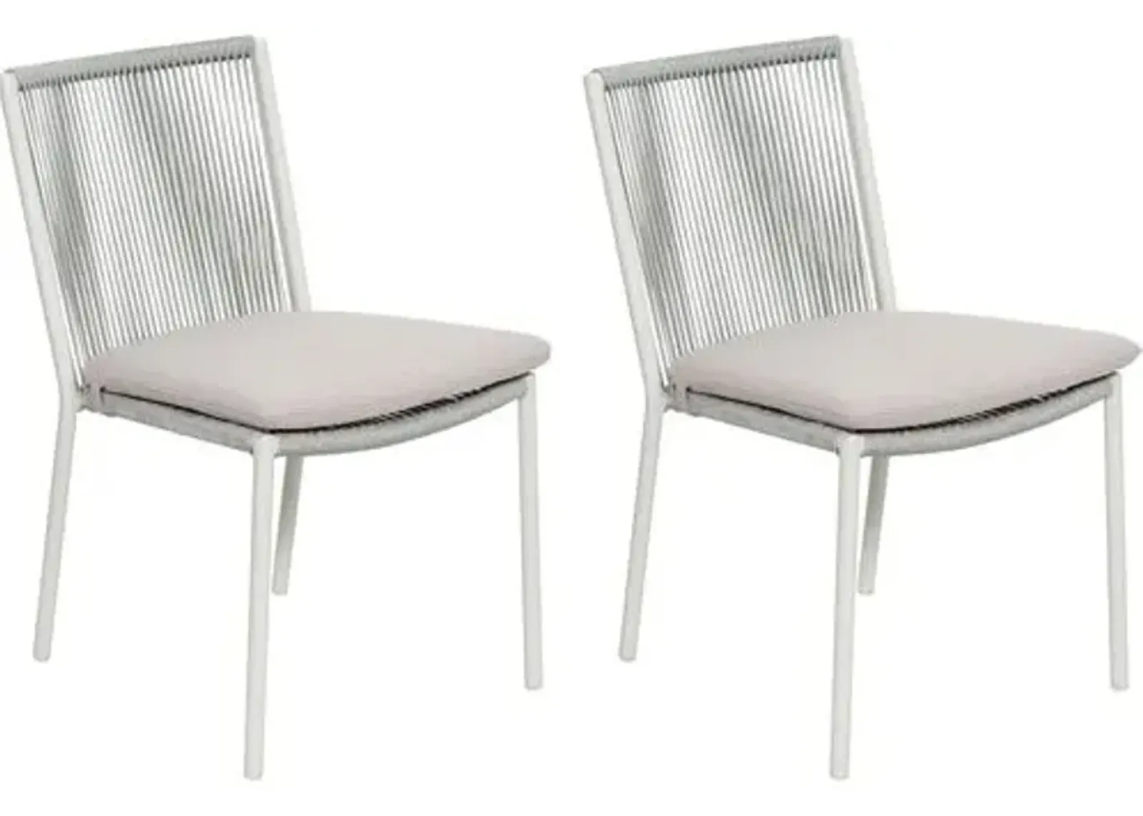 Set of 2 Darrin Outdoor Dining Chairs - Dove Gray/Taupe