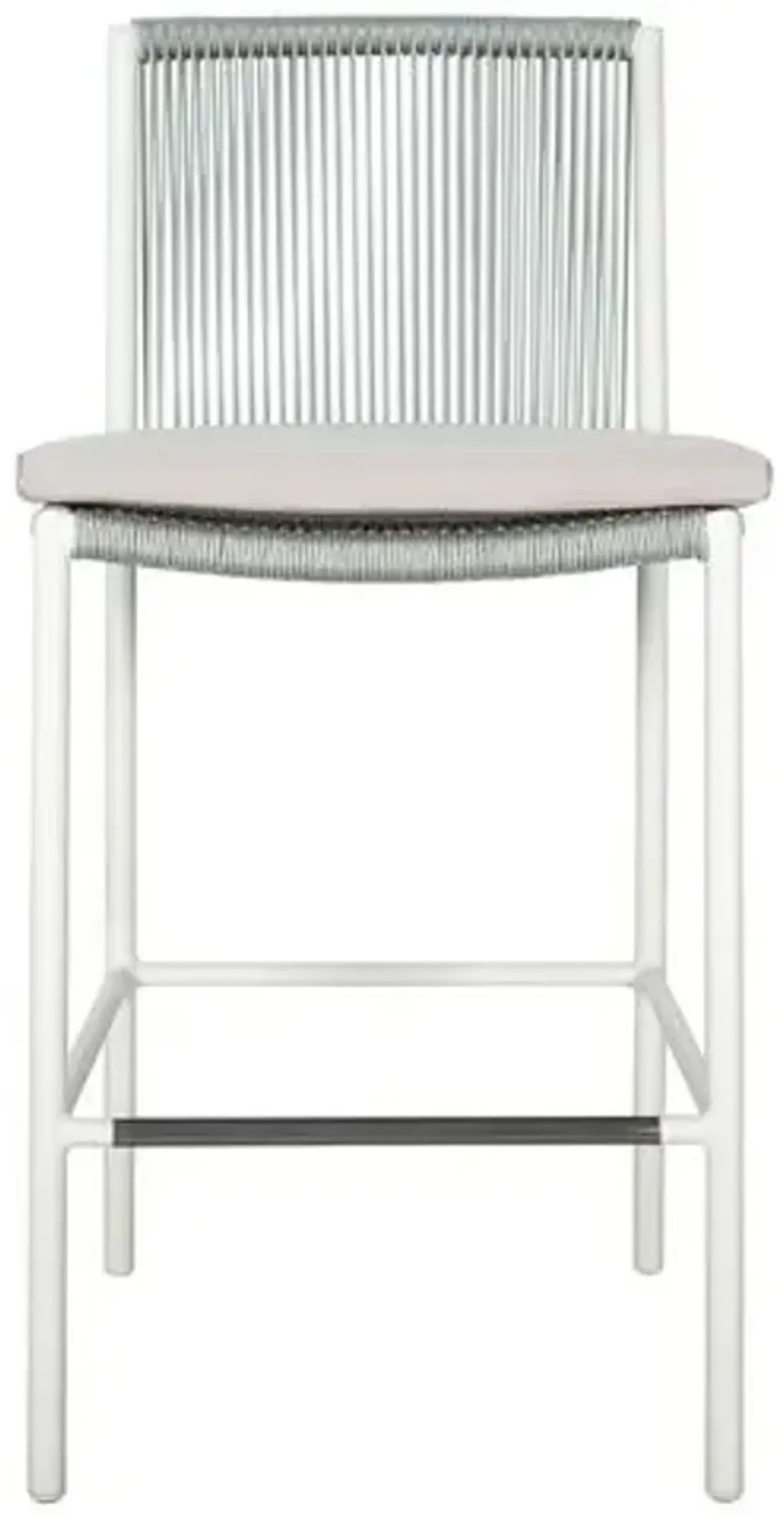 Set of 2 Darrin Outdoor Counter Stools - Dove Gray/Taupe