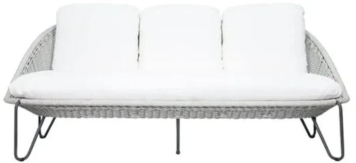 Marly Outdoor Sofa - Light Gray/White