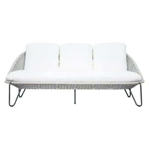 Marly Outdoor Sofa - Light Gray/White