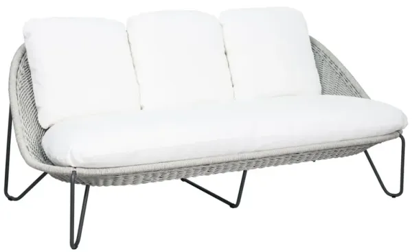 Marly Outdoor Sofa, Light Gray/White