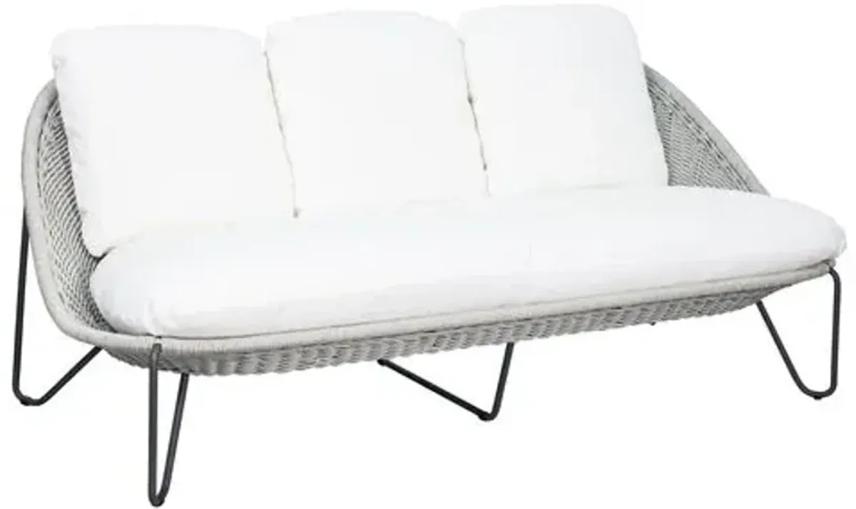 Marly Outdoor Sofa - Light Gray/White