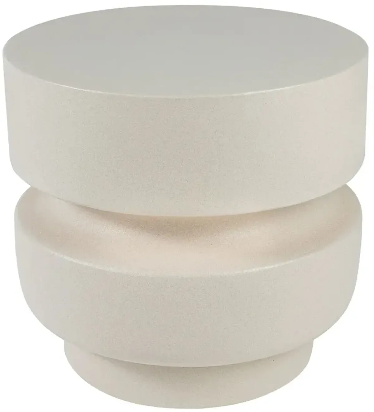 Nolan Outdoor Ceramic Accent Table, Taupe