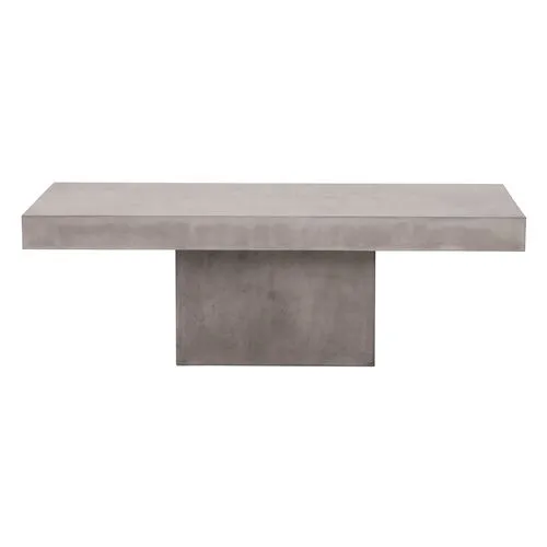 Kiaran Outdoor Coffee Table - Gray Concrete - Handcrafted