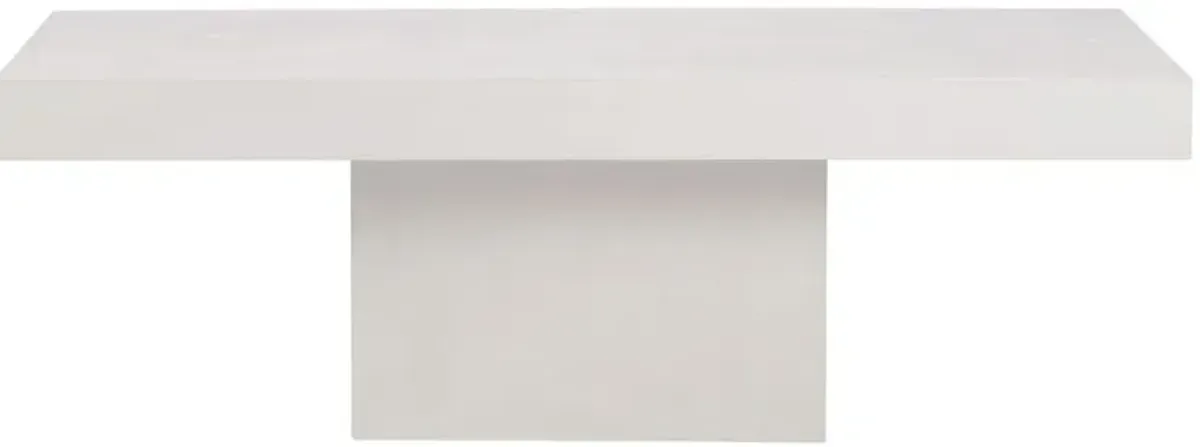 Kiaran Outdoor Coffee Table, White Concrete