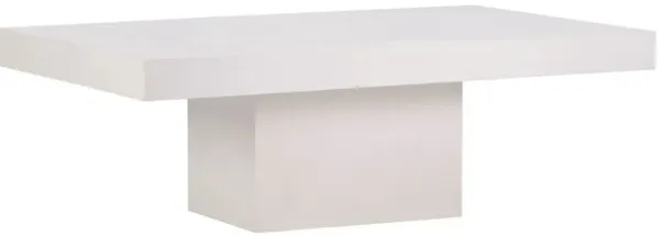Kiaran Outdoor Coffee Table, White Concrete