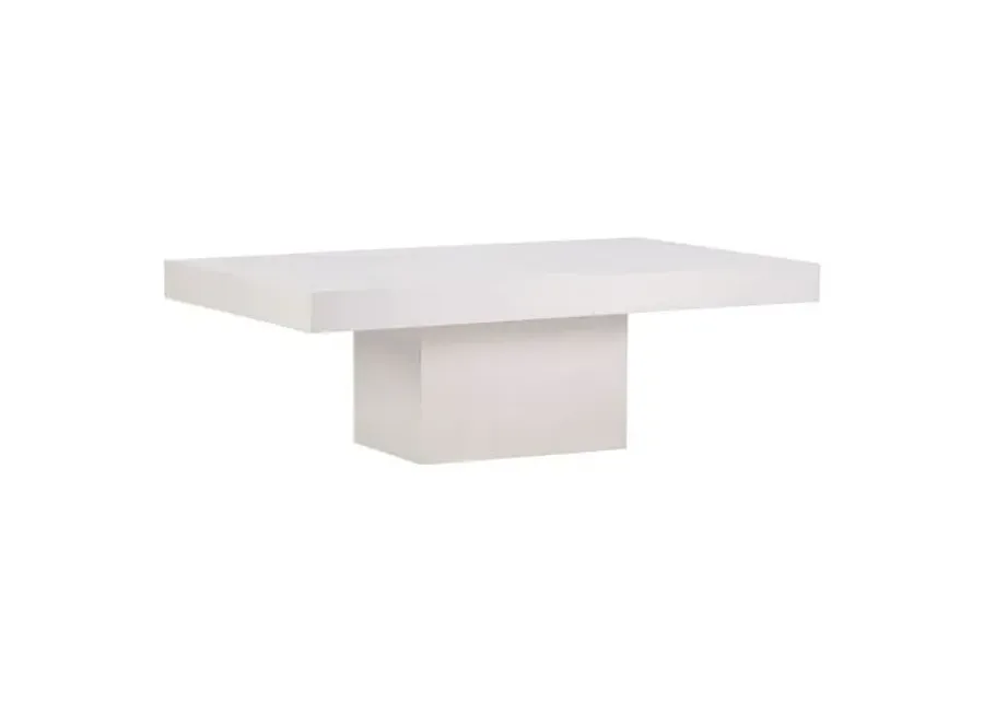 Kiaran Outdoor Coffee Table - White Concrete - Handcrafted