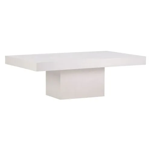 Kiaran Outdoor Coffee Table - White Concrete - Handcrafted