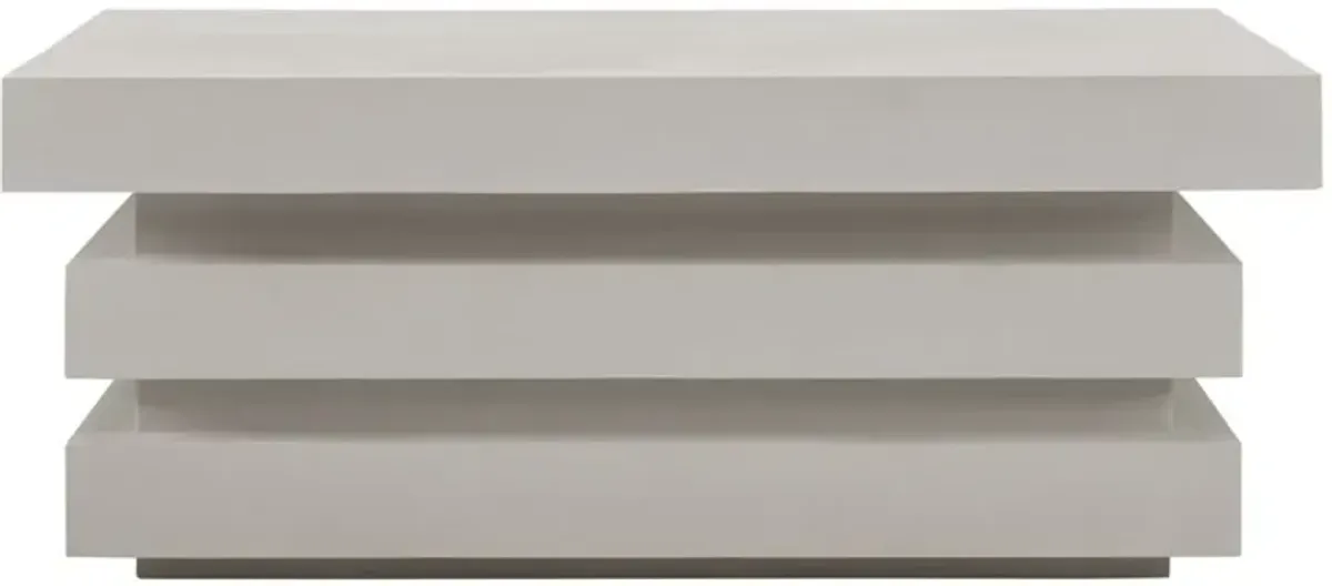 Dudley Outdoor Square Coffee Table, White