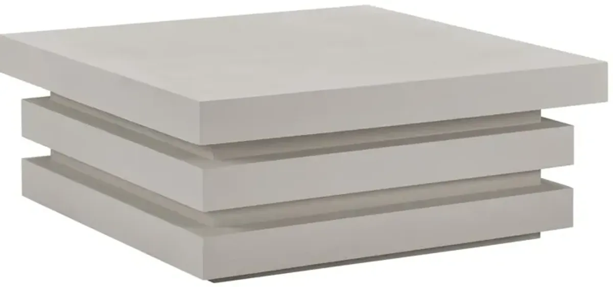 Dudley Outdoor Square Coffee Table, White