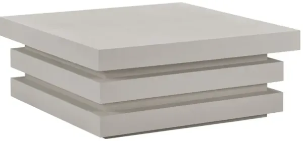 Dudley Outdoor Square Coffee Table, White