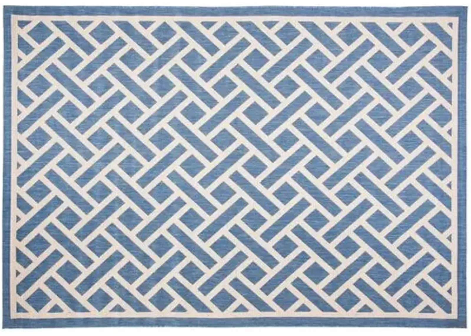 6'7"x9'6" Moonflow Outdoor Rug - Blue/Lt Beige - Blue