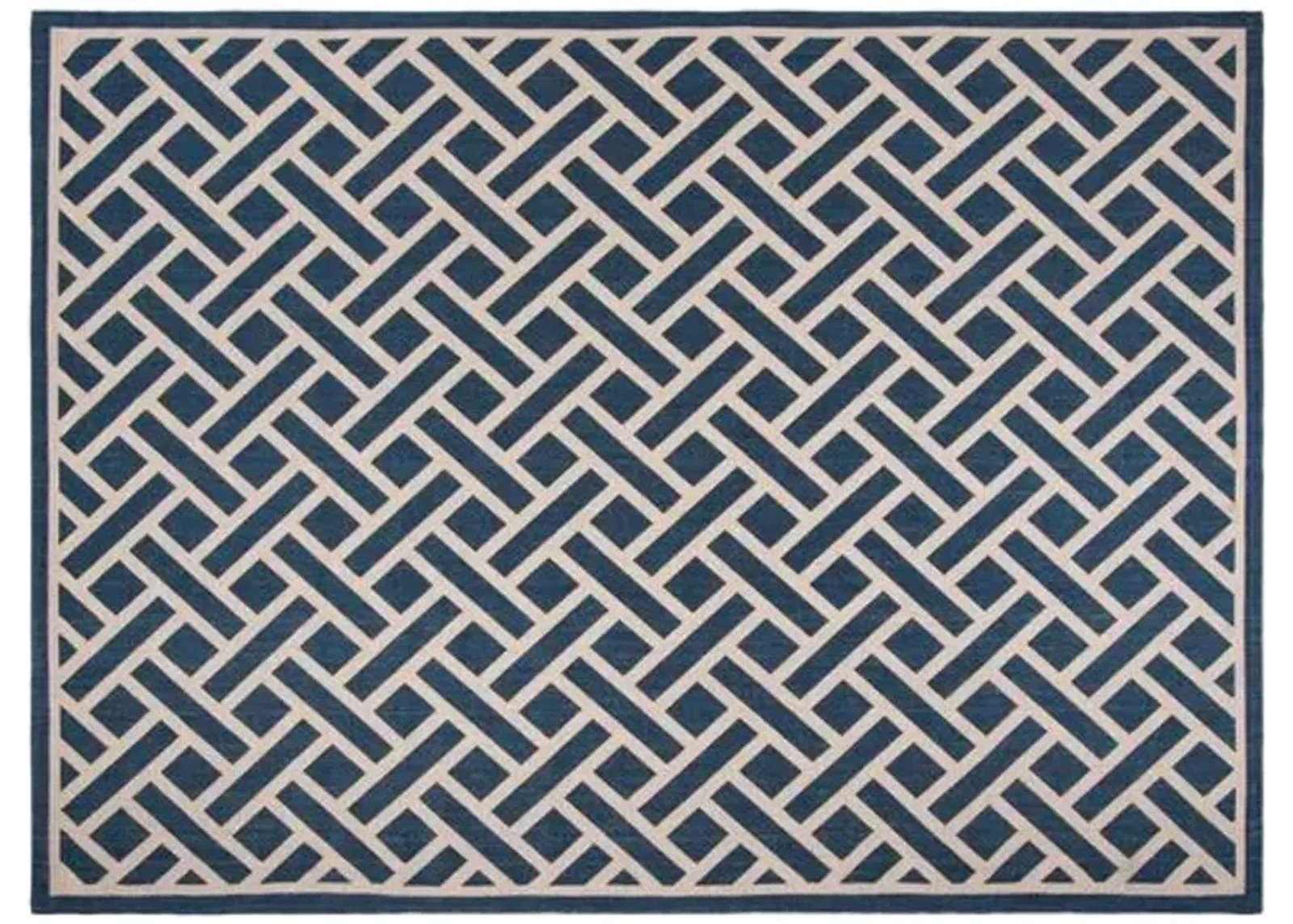 8'x11' Moonflow Outdoor Rug - Navy/Lt Beige - Blue - Blue