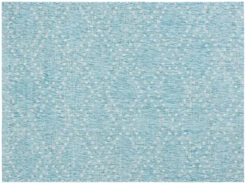 5'5"x7'7" Moonflow Outdoor Rug - Aqua/Gray - Gray