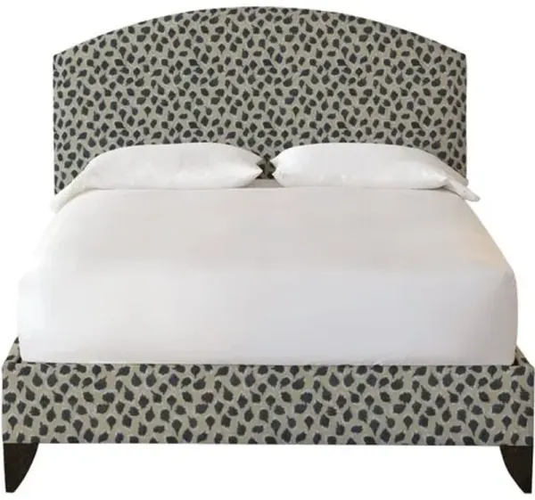 Trinka Chenille Velvet Upholstered Bed - Blue