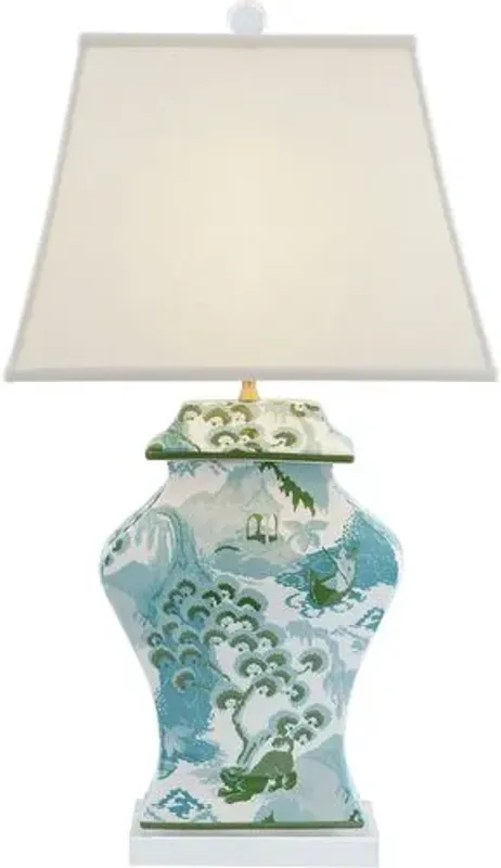 Madcap Cottage Canton Celadon Table Lamp - Blue - Port 68