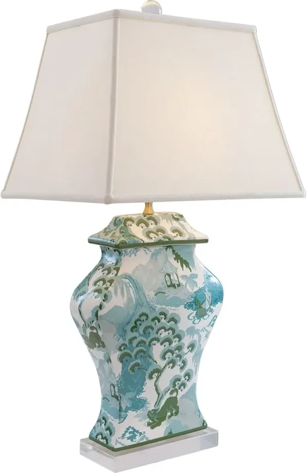 Madcap Cottage Canton Celadon Table Lamp - Blue - Port 68