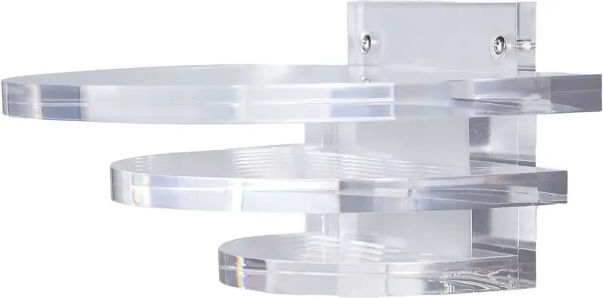 Deco Round Lucite Wall Shelf - Clear - Port 68