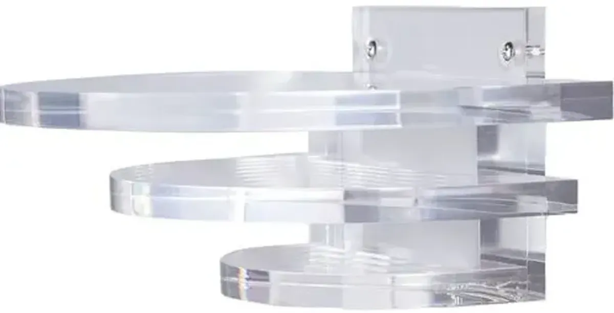 Deco Round Lucite Wall Shelf - Clear - Port 68