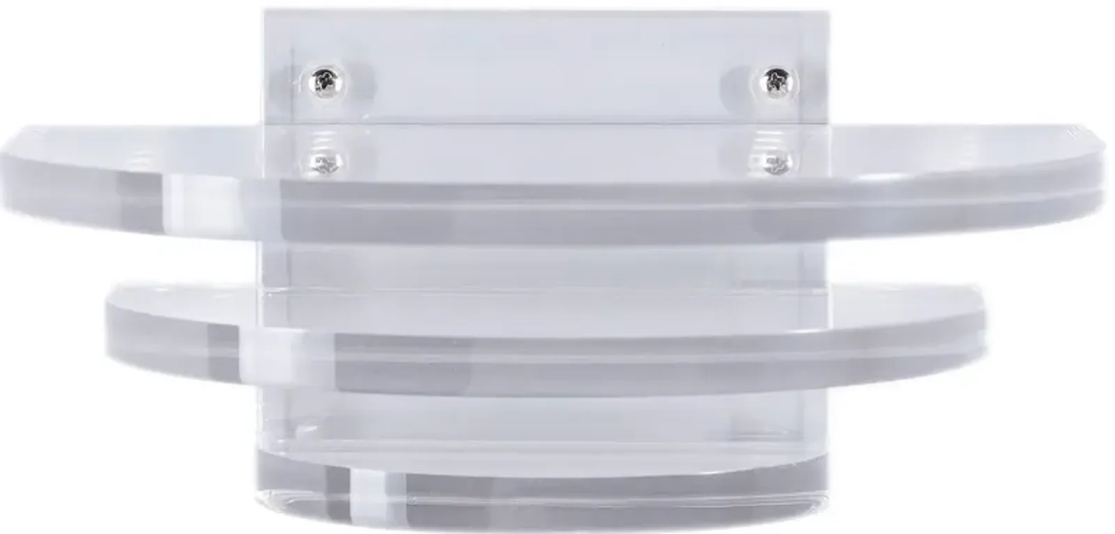 Deco Round Lucite Wall Shelf, Clear