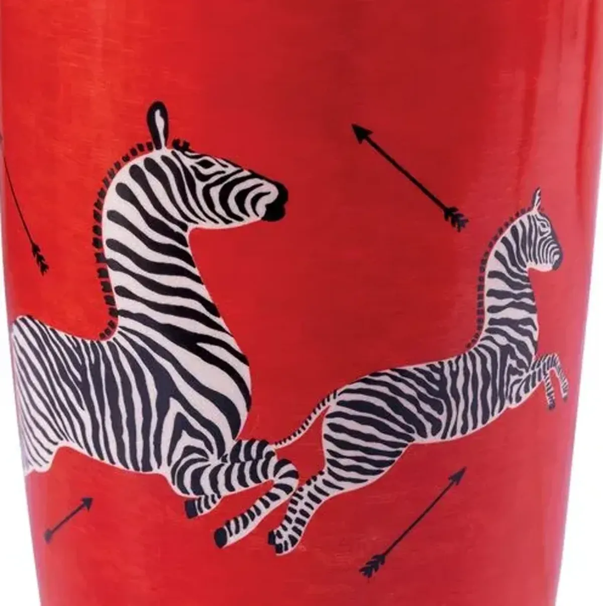 Zebra Scalamandre Garden Stool - Red - Port 68